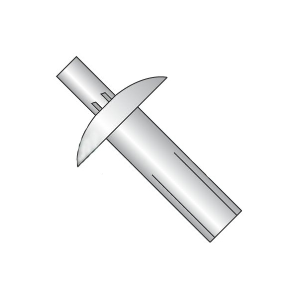 Newport Fasteners Drive Pin Rivet, Brazier Head, 3/16 in Dia., 1/4 in L, Aluminum Body, 1000 PK 108488 - main